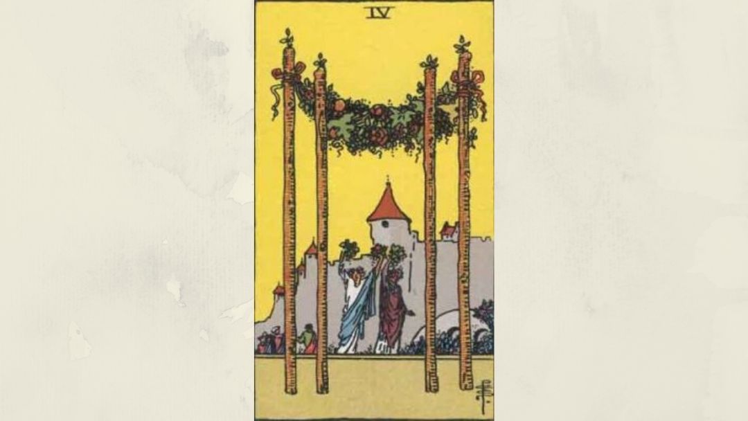 4 of Wands – Rider-Waite