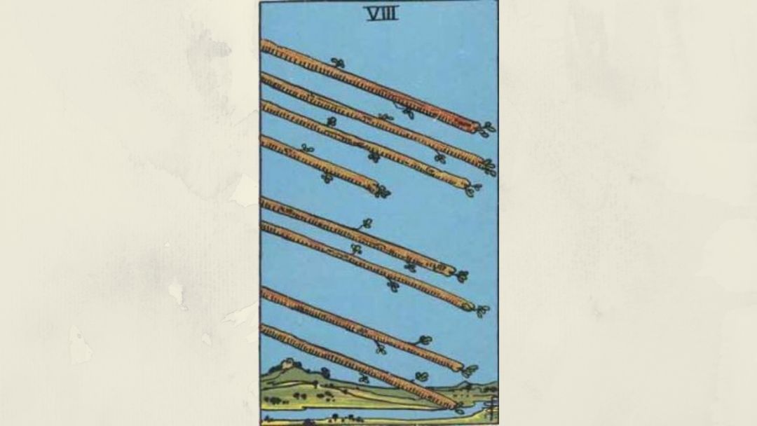 8 of Wands – Rider-Waite