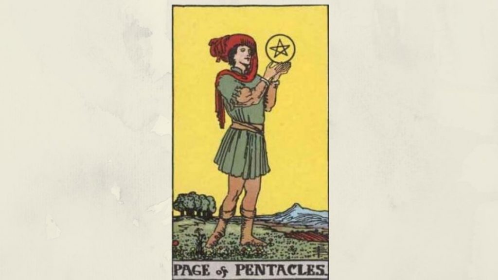 Page of Pentacles - Rider-Waite Court Card