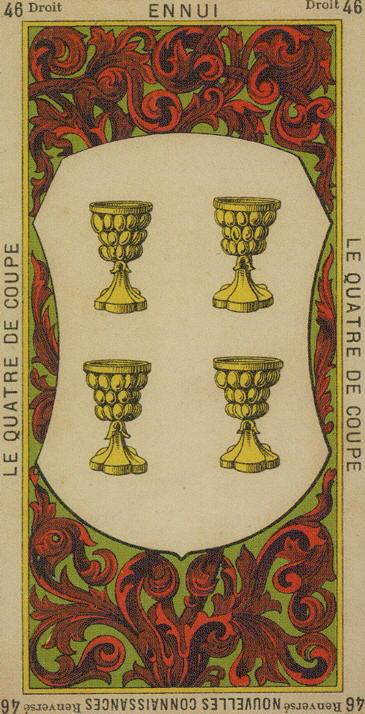 46 4 of Cups The Etteilla Tarot The Book of Thoth