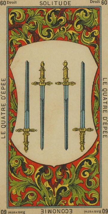 60 4 of Swords The Etteilla Tarot The Book of Thoth